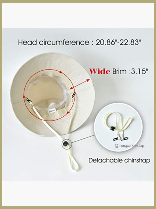 Cotton Wide Brim Sun Hat UPF50+ Packable Travel Beach Cap main image 7
